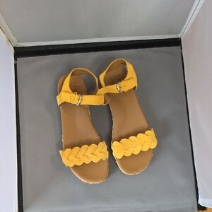 Naturalizer Yellow Leather Braided Sandals Sz 7.5 NEW